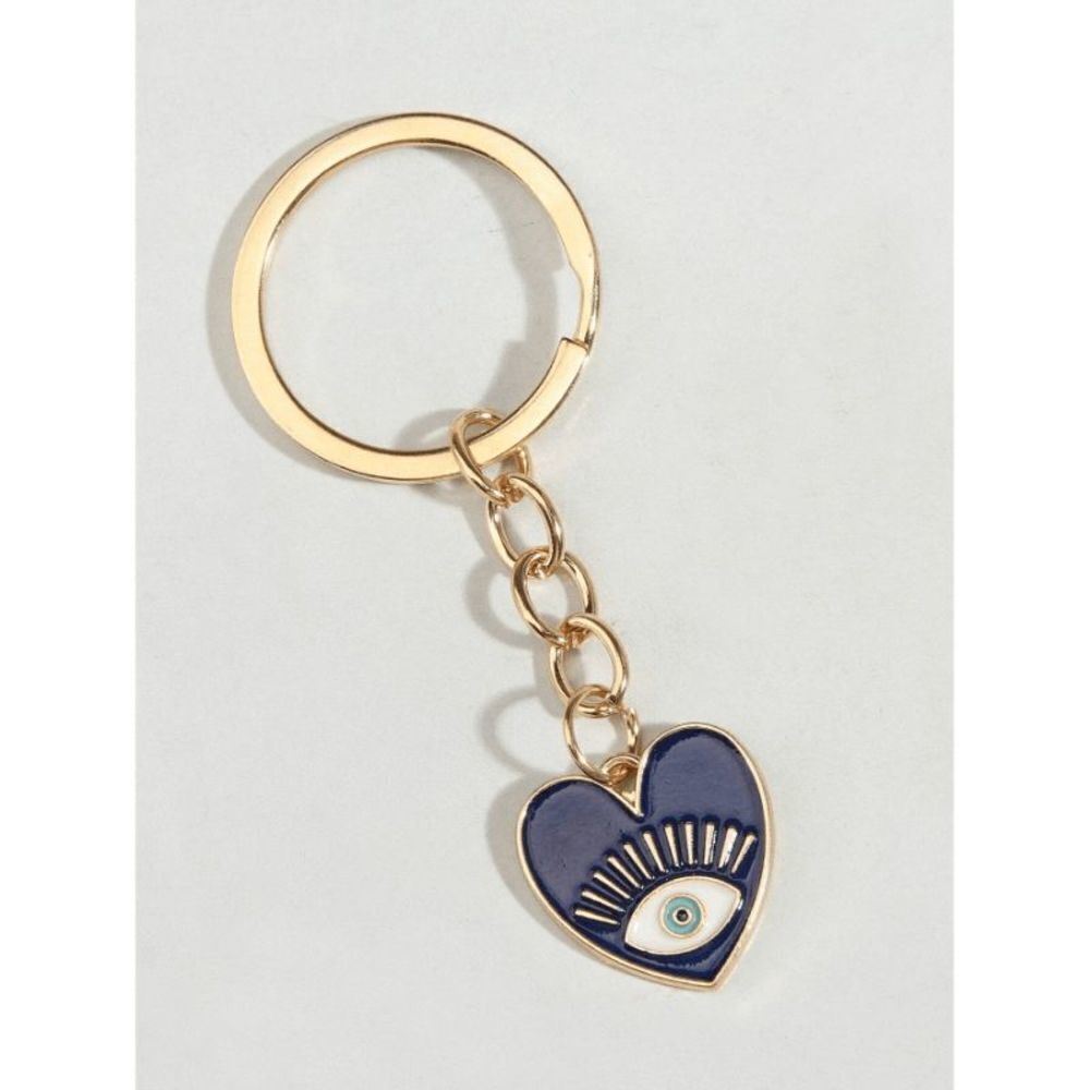 Evil Eye Heart Keychain